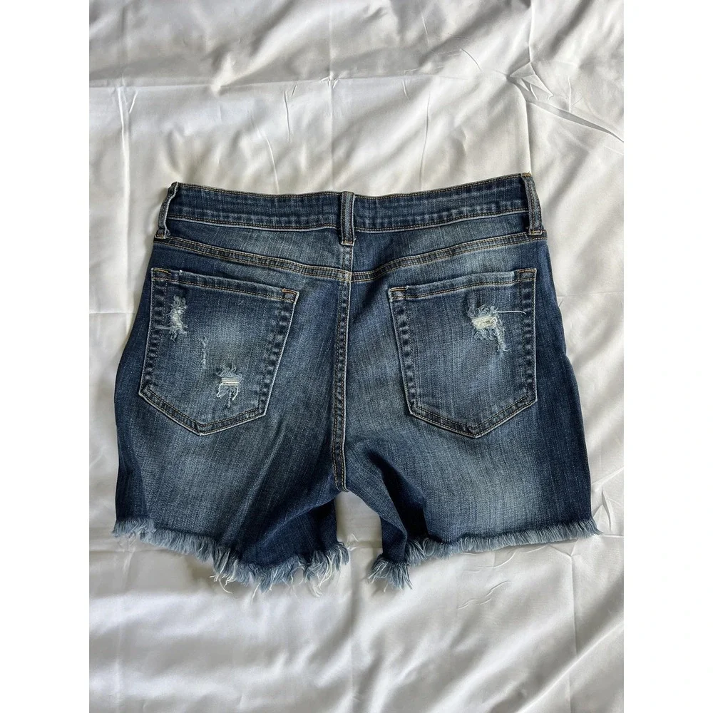 Glamour Farms Boutique Shorts‎ Womens Large Distressed Denim Frayed Hem Casual
